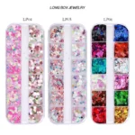 12pcs Nail Glitter Flakes Mixed Sizes 3D Sequins Paillette Powder Charm for Nail Art Decoration Manicure Tools - Image 5