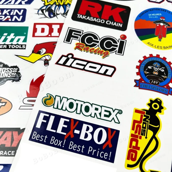 Motorcycle Stickers MotorBike Sponsor Logo Helmet Tank Side Strips Decals Waterproof For Honda Suzuki Kawasaki BMW Yamaha KTM - Image 2