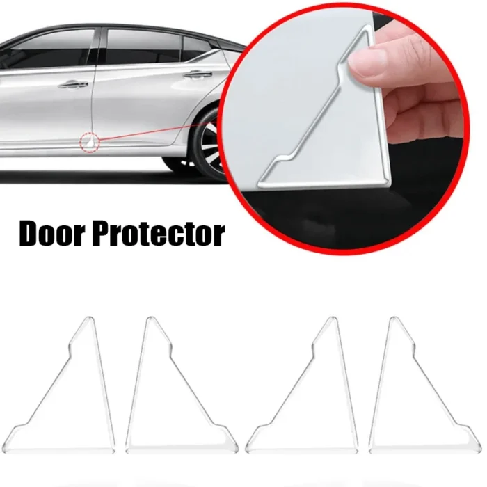 Universal Car Door Corner Anti-collision Covers Transparent Silicone Protector Anti-Scratch Stickers Door Protection Cover - Image 1