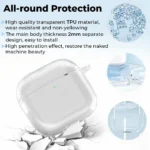 Multiple choices for For 2024 New Apple AirPods 4（USB-C)/AirPods 4 Earbuds Casewith cleaning kit lanyard transparent soft Cases - Image 6