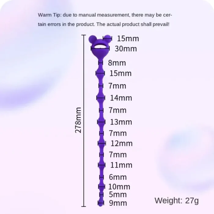 Silicone Horse Eye Stick Penis Plug Urethra Beads Urethral Stimulator Sounding Urethral Masturbation Climax Sex Toys for Men - Image 5