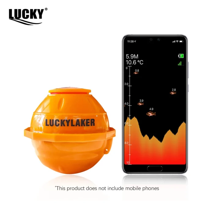 Lucky-Wireless Sonar Fish Finder Sea Fish Detect Portable Sounder WIFI 135ft (45m) Depth IOS Android FF916 - Image 1