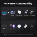 UGREEN USB C Adapter USB 3.0 2.0 Male to USB 3.1 Type C Female Type-C Adapter for Laptop Samsung Xiaomi 10 Earphone USB Adapter - Image 4