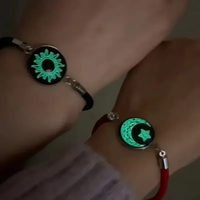 2pcs Luminous Sun Moon Braided Bracelets for Lovers Adjustable Couple Bracelets Fashion Valentine's Day Jewelry Girlfriend Gifts - Image 5