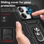 For Xiaomi Redmi Note 14 4G Case Shockproof Armor Car Holder Magnetic Ring Phone Cover For Redmy Note14 4G Camera Protect Fundas - Image 3