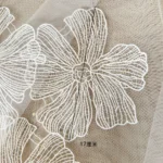 5Pcs White Flower Lace Patches Applique For Bridal Wedding Dress Handmade Flowers Repair Sewing Accessories - Image 5