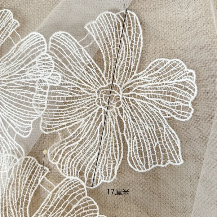 5Pcs White Flower Lace Patches Applique For Bridal Wedding Dress Handmade Flowers Repair Sewing Accessories - Image 5