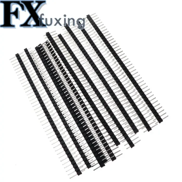 20pcs 10 pairs 40 Pin 1x40 Single Row Male and Female 2.54 Breakable Pin Header PCB JST Connector Strip For Black - Image 5