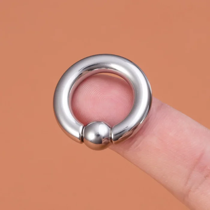 1pc Surgical Steel Captive Bead Ring Hoop Earring BCR Ear Weights Nose Piercing Stretcher Expander Gauge Closure PA Body Jewelry - Image 1