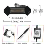 4pcs 12V RGB Colorful Front Grille LED Light Wiring Harness Kit For Toyota Tacoma 2016 2017 2018 2019 2020 w/TRD Pro APP Control - Image 4