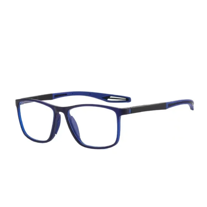 Unisex Ultralight Silicone TR90 Sports Blue Light Blocking High Definition Square Reading glasses Prescription Eyeglasses - Image 3