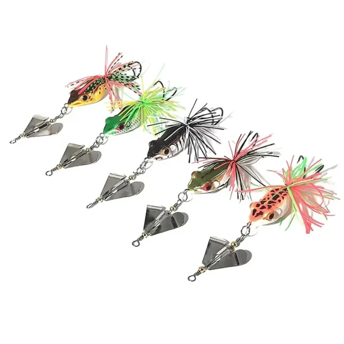 14.5cm/10.5g Fishing Jump Frog Lure Hard Bait Lure with Double Sharp Hooks Baits Simulation Frog Lures Fishing Accessory - Image 4