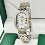 Ladies' Watches Fashionable Luxury Wrist Watch Diamond Encrusted Oval Roman Numeral Dial Quartz Watch Women's Clock - Image 3
