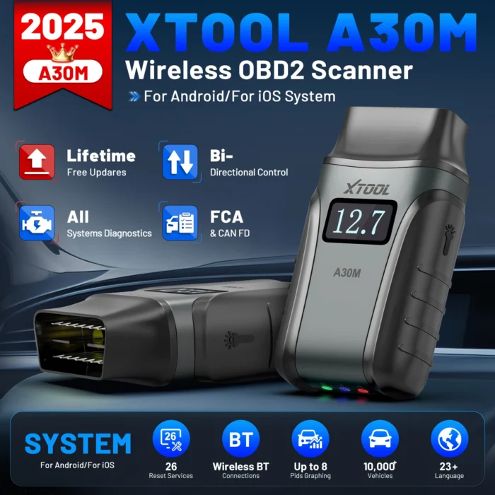 XTOOL Anyscan A30M Bluetooth OBD2 Scanner Car Diagnostic Tools 26+ Reset Service Code Reader CANFD Protocol Lifetime Free Update - Image 2