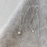 S925 Sterling Silver Geometry Compact Flower Pearl Pendant Necklaces for Women Fine Jewelry Light Luxury Minimalist Accessories - Image 4