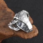 Vintage Skull Ring Men Punk Jewelry Ring Adjustable Size - Image 6