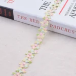 1.8CM Wide Colorful Cotton Embroidered 3d Flowers Wedding Lace Fabric Ribbon Dress Collar Neckline Headwear Sewing DIY Crafts - Image 4