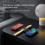 100W 3 in 1 foldable Wireless Charger Pad Stand for iPhone 15 14 13 16Pro Max Airpods iWatch Fast Wireless Charging Dock Station - Image 3