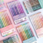 9Pcs Multi-Color Gel Pen Large-Capacity Color Mark Pens Quick Drying Highlighter Hand Accounting Pen Set Student Marker Pen - Image 3