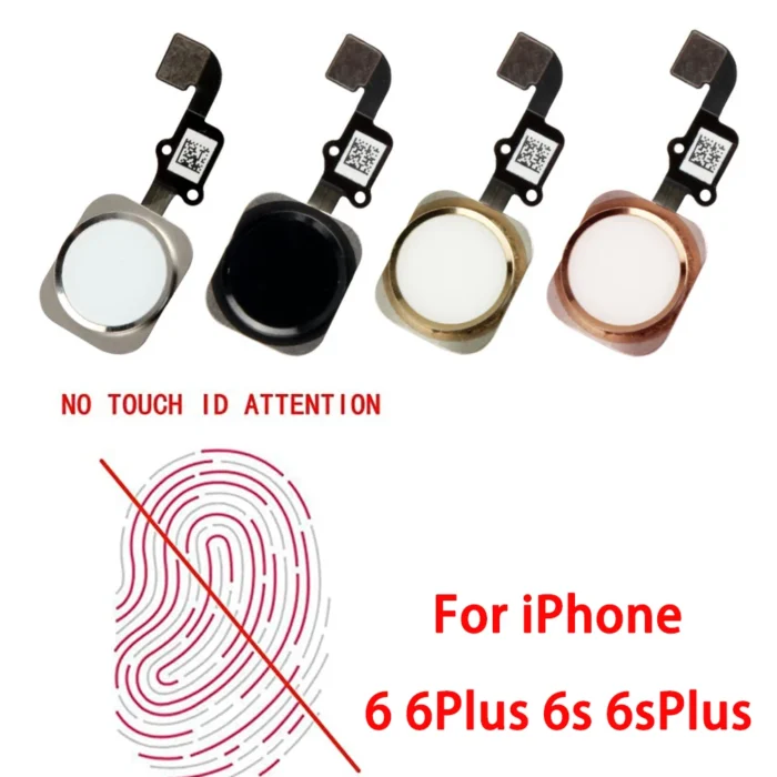 Home Button With Flex Cable For iPhone 6 6P 6s Plus NO Touch id With Rubber Ring Replacement - Image 2