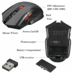 2.4Ghz Mini Wireless Optical Gaming Mouse & USB Receiver 1200 dpi for PC Laptop - Image 6
