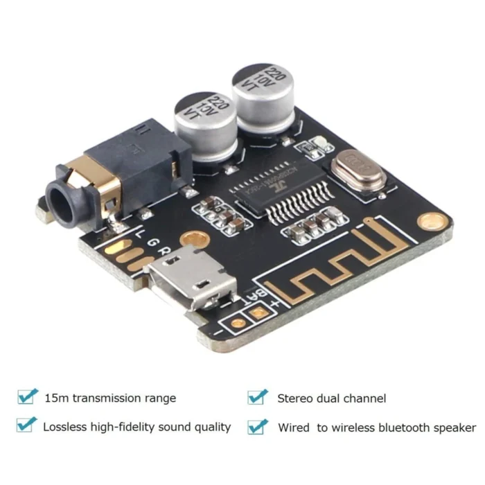 Bluetooth Audio Receiver Board Bluetooth 5.0 MP3 Lossless Decoder Board Wireless Stereo Music Module 3.7-5V XY-BT-Mini - Image 2