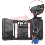 CONTACT'S Genuine Leather Men Key Wallet Small Male Purse with Coin Pocket Key Holder Man Pouch Housekeeper High Quality Keyring - Image 3