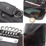 CONTACT'S Genuine Leather Men Key Wallet Small Male Purse with Coin Pocket Key Holder Man Pouch Housekeeper High Quality Keyring - Image 6