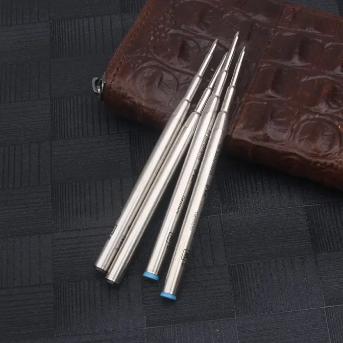 10 Pcs/Lot Blue / Black Metal Ballpoint Pen Refill Medium Writing Point Smooth standard Ink Refills Stationery Supplies - Image 5