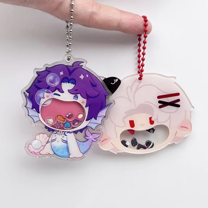Game Love and Deepspace Xavier Zayne Rafayel Sylus Cosplay Key Chain Acrylic Shake Shake Keychain Bag Pendant Keyring Accessory - Image 3