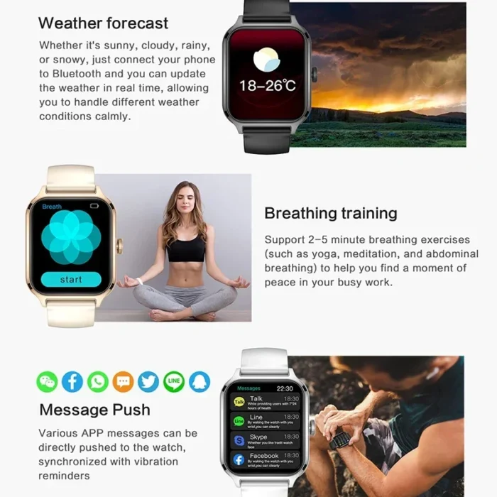 2025 Smart Watch For Men Women 2.01" Full Touch Screen Heart Rate Tracker Bluetooth Call Waterproof Sport Smartwatch Android IOS - Image 3