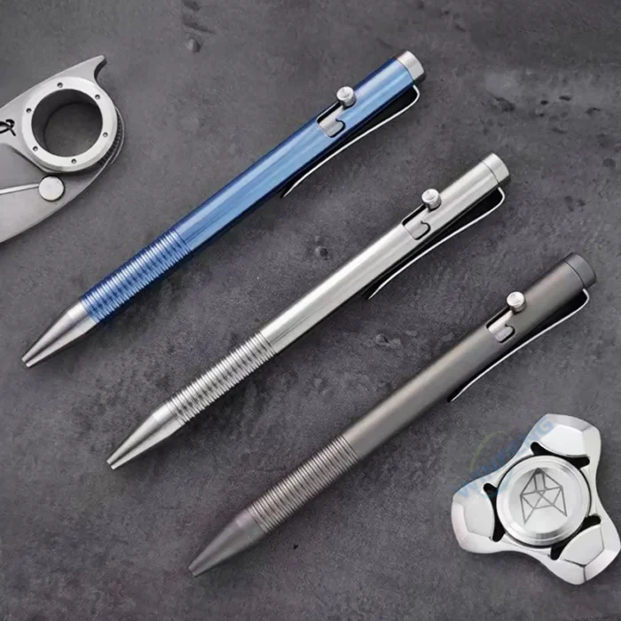 High Quality Titanium Alloy Tactical Pen Bolt Switch Ballpoint Pen School Office Stationery Supplies Self Defense EDC Tools - Image 1
