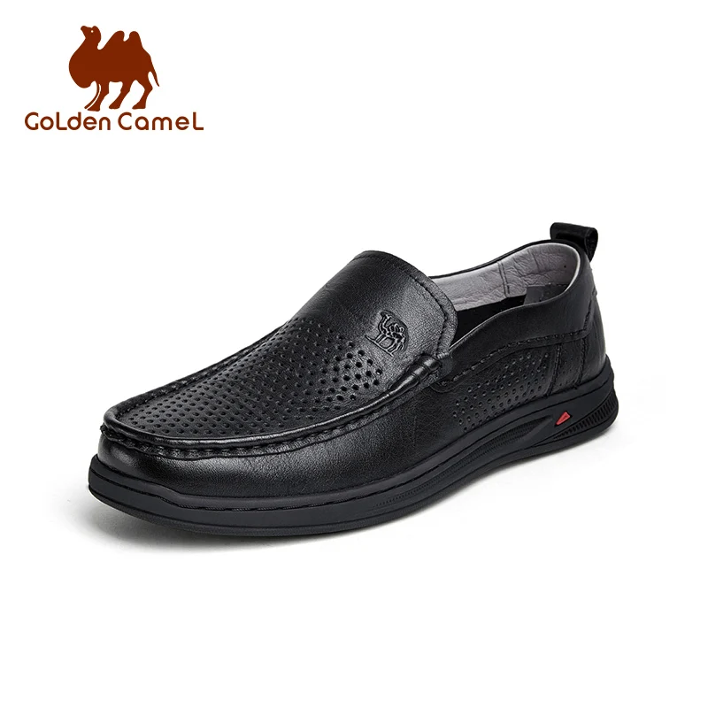kf-S08eb8d16a9b54f4691f2749a238a2a9bt GOLDEN CAMEL Men's Shoes Loafers Genuine Leather Casual Shoes Cowhide Soft Sole Hollow Breathable Shoes for Men 2023 Summer New - Image 1