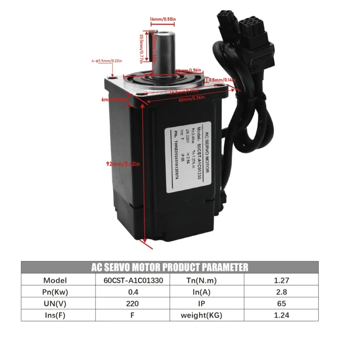 HLTNC 400W / 750W AC Servo Motor 3000RPM 1.3N 2.4N & C30S RS485 Driver Kit 220V & 3meters Cable Absolute encoder For CNC Machine - Image 3
