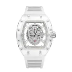 YIKAZE Luxury Quartz Men's Wristwatch Sports Watch for Man Non-Mechanical Trend Automatic Transparent Ghost Head Skull Clock - Image 4