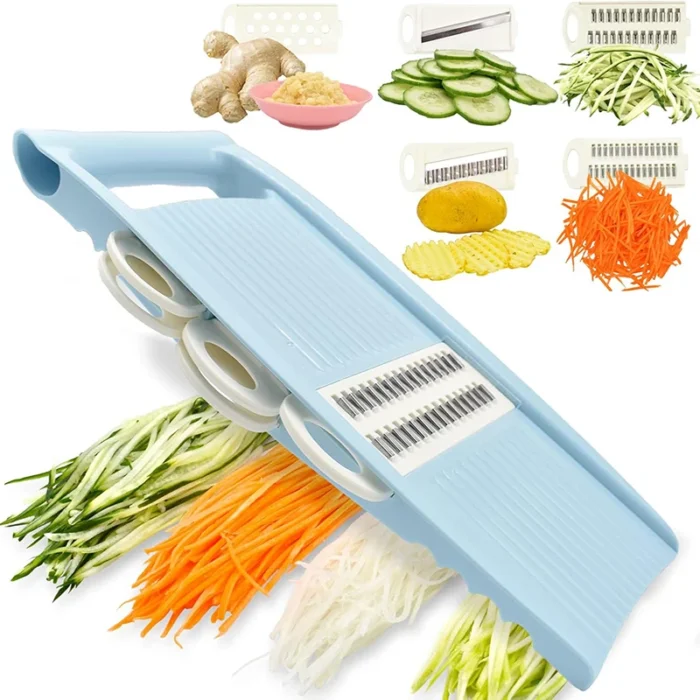 5in1 Vegetable Fruit Slicer Multifunctional Manual Vegetable Chopper Food Grater Cutter Potato Onion Veggie Dicer Kitchen Gadget - Image 1
