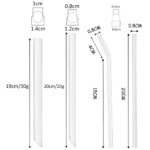 8/12/14mm Glass Drinking Straw Reusable High Borosilicate Glass Straw Set with Brush Bubble Tea Smoothies Party Bar Accessories - Image 6
