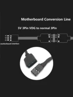 Gigabyte Motherboard SYNC Header RGB 5V 3Pin VDG to Normal 3Pin Conversion Cable - Image 2