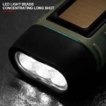 LED Flashlight Hand Crank Solar Powered Rechargeable Survival Gear Self Powered Charging Torch Dynamo for Fishing Boating Hiking - Image 4
