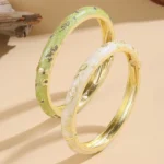 FTCY 2 Pcs Flower Bracelet For Women Vintage Bohemian Cloisonne Women's Bangles Luxury Jewelry Gifts - Image 2