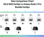 AZLA Max Buds 3 Pro Ear Tips for Galaxy Buds 3 Pro Ear Tips Premium Silicone Earbud Tips SMAPP-Certified Noise Cancellation - Image 3