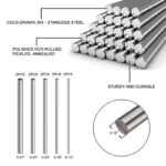 1-5pcs 304 Stainless Steel Rod Diameter 2mm-14mm Linear Shaft Round Rod Ground Rod 125/200/250/330/500mm Long - Image 5