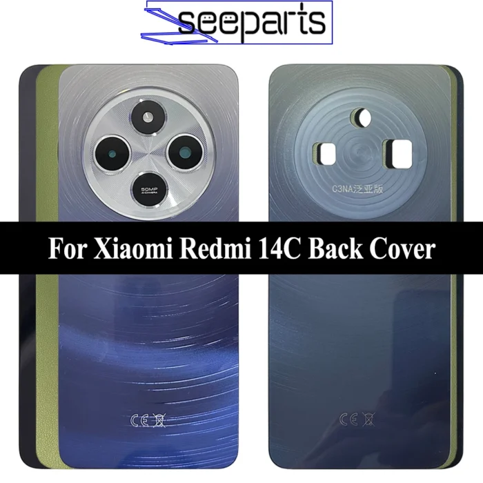 High Quality 6.88" For Xiaomi Redmi 14C Back Cover Battery Panel Rear Door Housing Case Repair Replacement Parts - Image 1