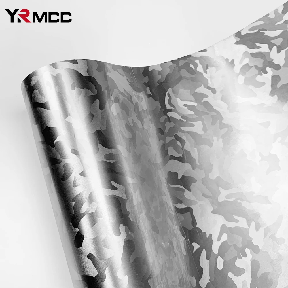 kf-S250127f3b35941c3b9730b57d63a415fG Carbon Fiber Sticker Ghost Silver Carbon Fiber Vinyl Wrap Films Glossy Car Sticker Anti Scratch Waterproof Decal Car Accessories - Image 1