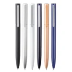 Metal Signature Rotate Gel Ballpoint Pen,0.5mm Fine Point Black ink Sign Pens Smooth Writing Replace Blue ink Refills Rods