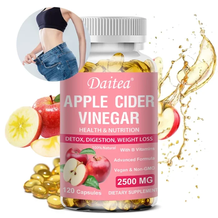 Apple Cider Vinegar Capsules B Vitamins Weight Management Detox For Bloating and Constipation Slimming Products Fat Burning - Image 1