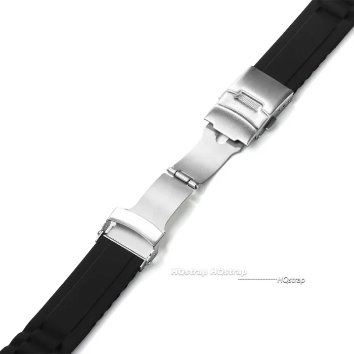Curved End Silicone Watch Band 20mm 22mm Soft Rubber Watch Strap Folding Buckle for Men Watch Replacement Universal Bracelet - Image 3