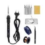Adjustable Temperature Solder Iron 80W 220V / 110V LCD Electric Soldering Iron Welding Repair Tools