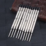 10 Pcs/Lot Blue / Black Metal Ballpoint Pen Refill Medium Writing Point Smooth standard Ink Refills Stationery Supplies