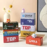 Mini Container Small Iron Box Make Old Miniature Models Scene Props Office Ornaments Stackable Creative Desktop Organizer - Image 2